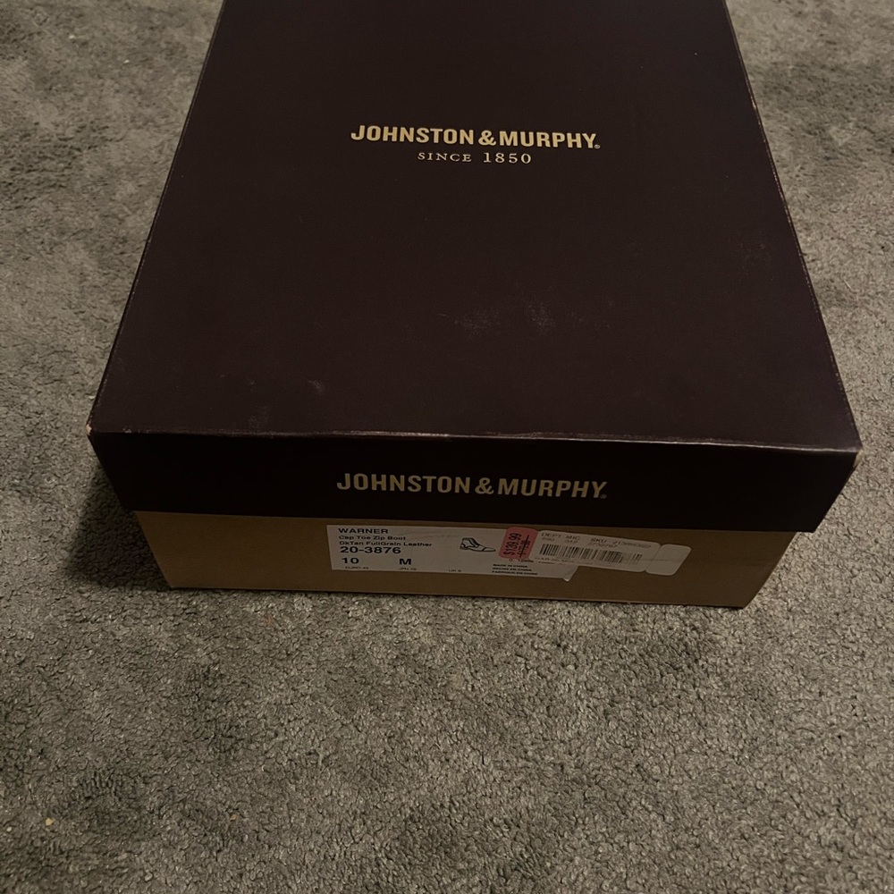 Johnston & Murphy Black and Brown Shoe Box